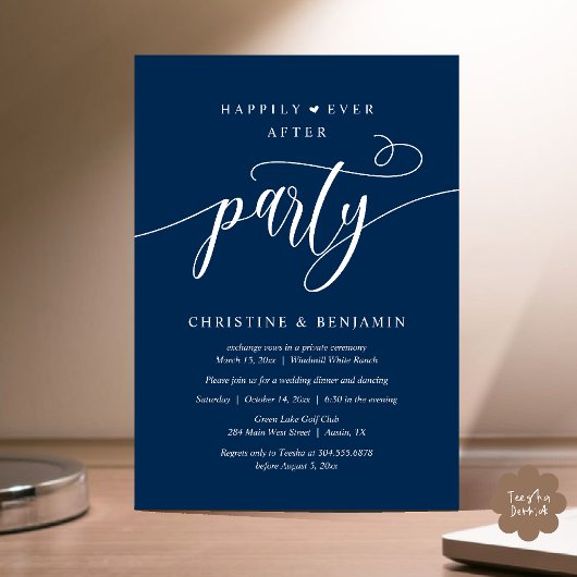 Invitation Réception de mariage bohème moderne pour un bonheu