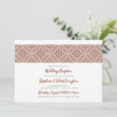 Invitation Réception de mariage Boho Medallion (Debout devant)