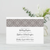 Invitation Réception de mariage Boho Medallion (Debout devant)