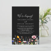 Invitation Réception de Mariage Botanique Champêtre Rustique (Debout devant)