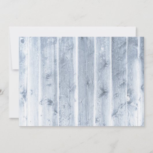 Invitation Réception de mariage botanique en bois poussiéreux (Dos)