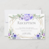 Invitation Réception de mariage | Bouquet floral d'anémone vi (Devant)