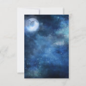 Invitation Réception de mariage céleste sous la pleine lune d (Dos)