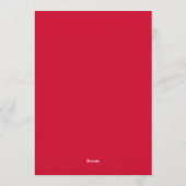 Invitation Réception de mariage Cerise Rouge (Dos)