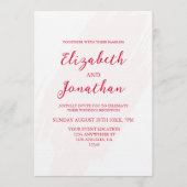 Invitation Réception de mariage Cerise Rouge (Devant)
