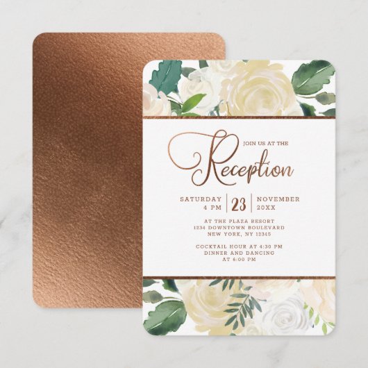 Invitation Réception de mariage champêtre rustique Farmhouse (Devant / Derrière)