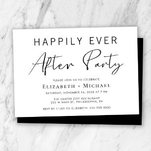 Invitation Réception De Mariage Chic Après La Fête