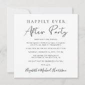 Invitation Réception de mariage chic Script QR Code (Devant)