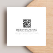 Invitation Réception de mariage chic Script QR Code