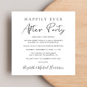 Invitation Réception de mariage chic Script QR Code