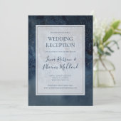 Invitation Réception de mariage ciel nocturne céleste avec ca (Debout devant)