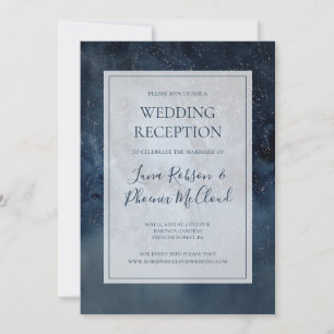 Invitation Réception de mariage Ciel nocturne céleste avec ca