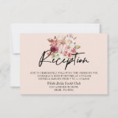 Invitation Réception de mariage Citrouille Rose Automne (Devant)