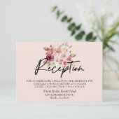 Invitation Réception de mariage Citrouille Rose Automne (Debout devant)