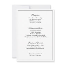 Réception de mariage classique élégant noir et bla