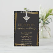 Invitation Réception De Mariage Classique Gatsby Deco (Debout devant)