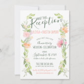 Invitation Réception de mariage colorée pour l'anniversaire f (Devant)