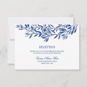 Invitation Réception de mariage Couronne de laurier aquarelle