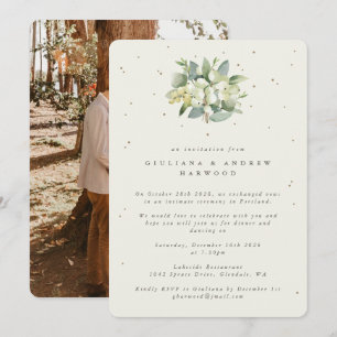 Invitation Réception de mariage Crème de Symphorine + Eucalyp