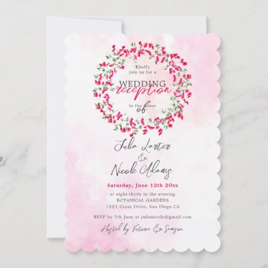 Invitation Réception de mariage dans la forêt tropicale de Bo (Devant)