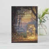 Invitation Réception de mariage dans un pot Mason de la Forêt (Debout devant)