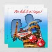 Invitation Réception de mariage de couple à Las Vegas (Devant / Derrière)