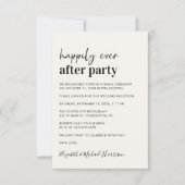 Invitation Réception De Mariage De Crème Moderne Minimale (Devant)