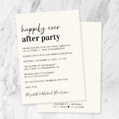 Invitation Réception De Mariage De Crème Moderne Minimale