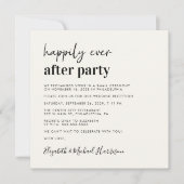Invitation Réception De Mariage De Crème Photo Moderne (Devant)