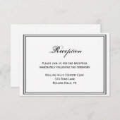 Invitation Réception De Mariage De Destination De La Nouvelle (Devant / Derrière)