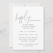 Invitation Réception de mariage de fête Après Heureux Pour To (Devant)