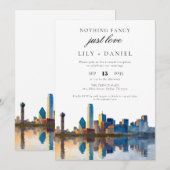 Invitation Réception de mariage de fugue à Dallas (Devant / Derrière)