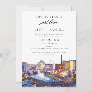 Invitation Réception de mariage de fugue à Las Vegas