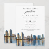 Invitation Réception de mariage de fugue à San Diego (Devant / Derrière)