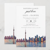 Invitation Réception de mariage de fugue à Toronto (Devant / Derrière)