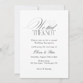 Invitation Réception de mariage de fuite "Nous avons noué le (Devant)