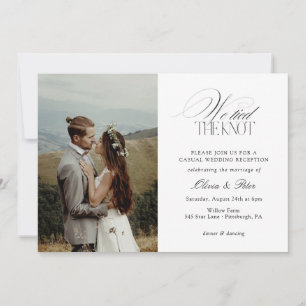 Invitation Réception de mariage de fuite "Nous avons noué le