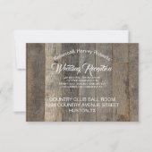 Invitation réception de mariage de grange en bois de pays occ (Devant)