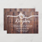 Invitation Réception de mariage de grange Rustic Tying the Kn (Devant / Derrière)