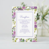 Invitation Réception de mariage de jardin floral aquarelle vi (Debout devant)