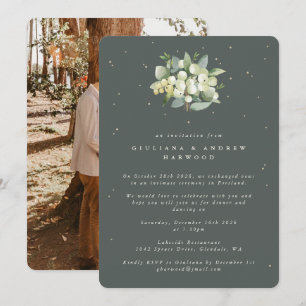 Invitation Réception de mariage de la canneberge verte+Eucaly