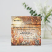 Invitation Réception de mariage de la forêt automnale industr (Debout devant)