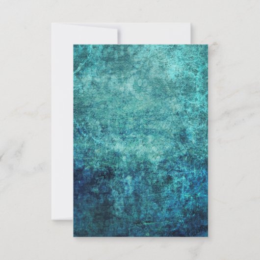 Invitation Réception de mariage de la marine turquoise Blue G (Dos)