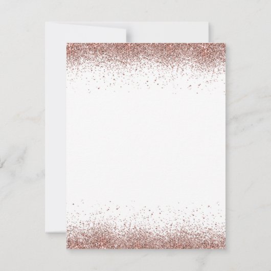 Invitation Réception de mariage de la Parties scintillant d'o (Dos)