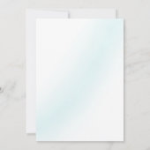 Invitation Réception de mariage de la vague d'aquarelle bleue (Dos)