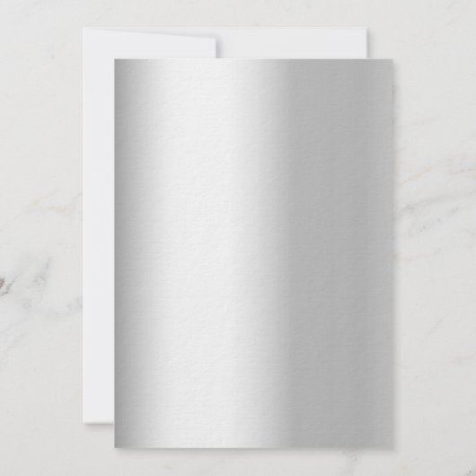 Invitation Réception de mariage de luxe rose en argent (Dos)