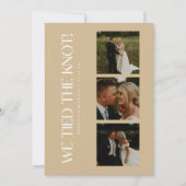 Invitation Réception de mariage de mariage discret Modern Bei (Devant)