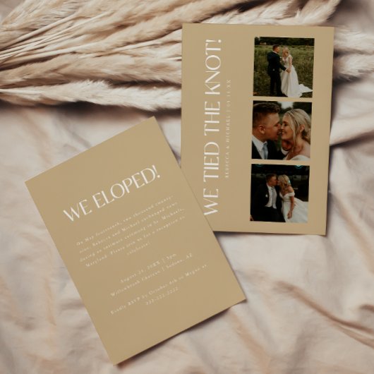 Invitation Réception de mariage de mariage discret Modern Bei