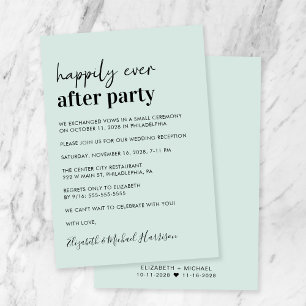 Invitation Réception De Mariage De Monnaie Moderne Minimale