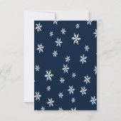 Invitation Réception de mariage de Noël à flocons de neige Ro (Dos)